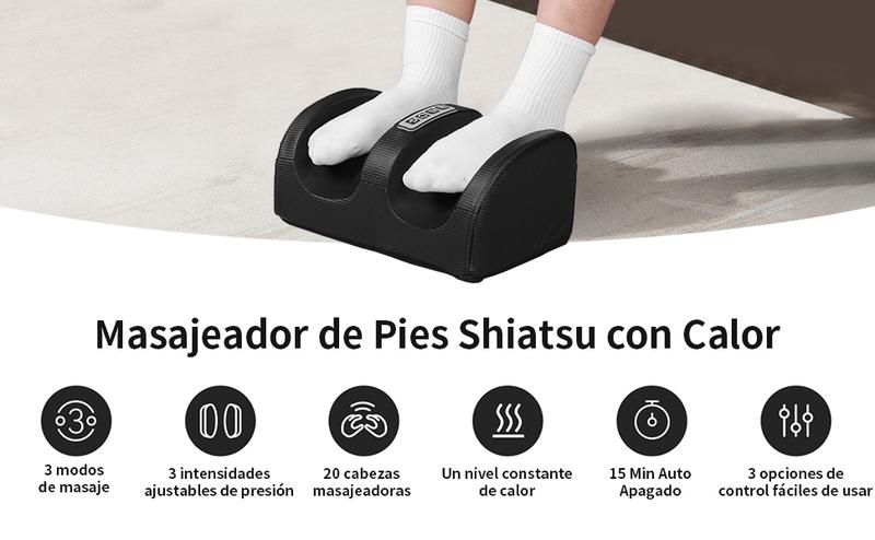 Shiatsu Foot Massager Machine with Soothing Heat Deep Kneading Therapy Enhanced Vibration Motor for Improved Blood Circulation Ideal for Home Office Use Black Shiatsu Foot Massager Machine with Soothing Heat Deep Kneading Therapy Enhanced Vibration Motor for Improved Blood Circulation Ideal for Home Office Use Black