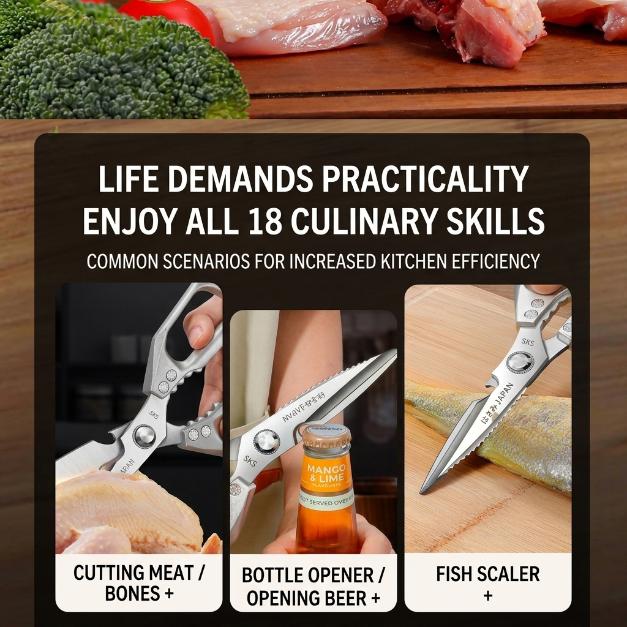 Heavy Duty Alloy Steel Kitchen Scissors
