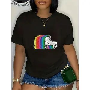 100% Cotton Roller Skate T-Shirt Skating 70s Retro Shirt Gift T-Shirt