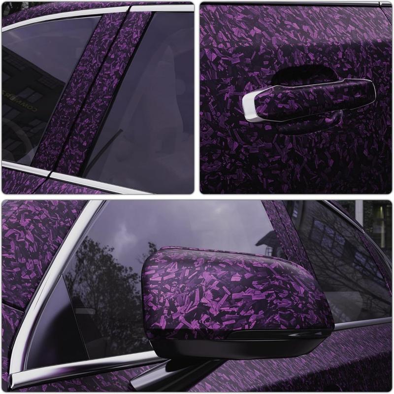 60" x 12" Car Body Vinyl Film Wrap Sticker With Tool Set, 5FT x 1FT Car Wrap Vinyl Roll with Air Release - Air Bubble Free (7D Matte Carbon Fibre)