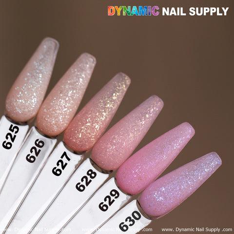 Dynamic Nail Supply Acrylic Powder -  Glittery Pink Shades Cover Colors Collection (Sparkling)