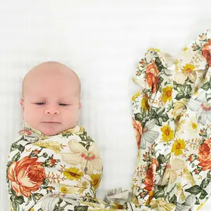 Stretchy Swaddle Blanket | Vintage Floral