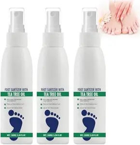 Tea Tree Oil Foot Spray - Plantar Moisturizing Deodorant for Odor Control & Dry Feet Care, Refreshing and Comfortable, Clear Foot Sanitizer Spray,for Foot & Shoe Freshness