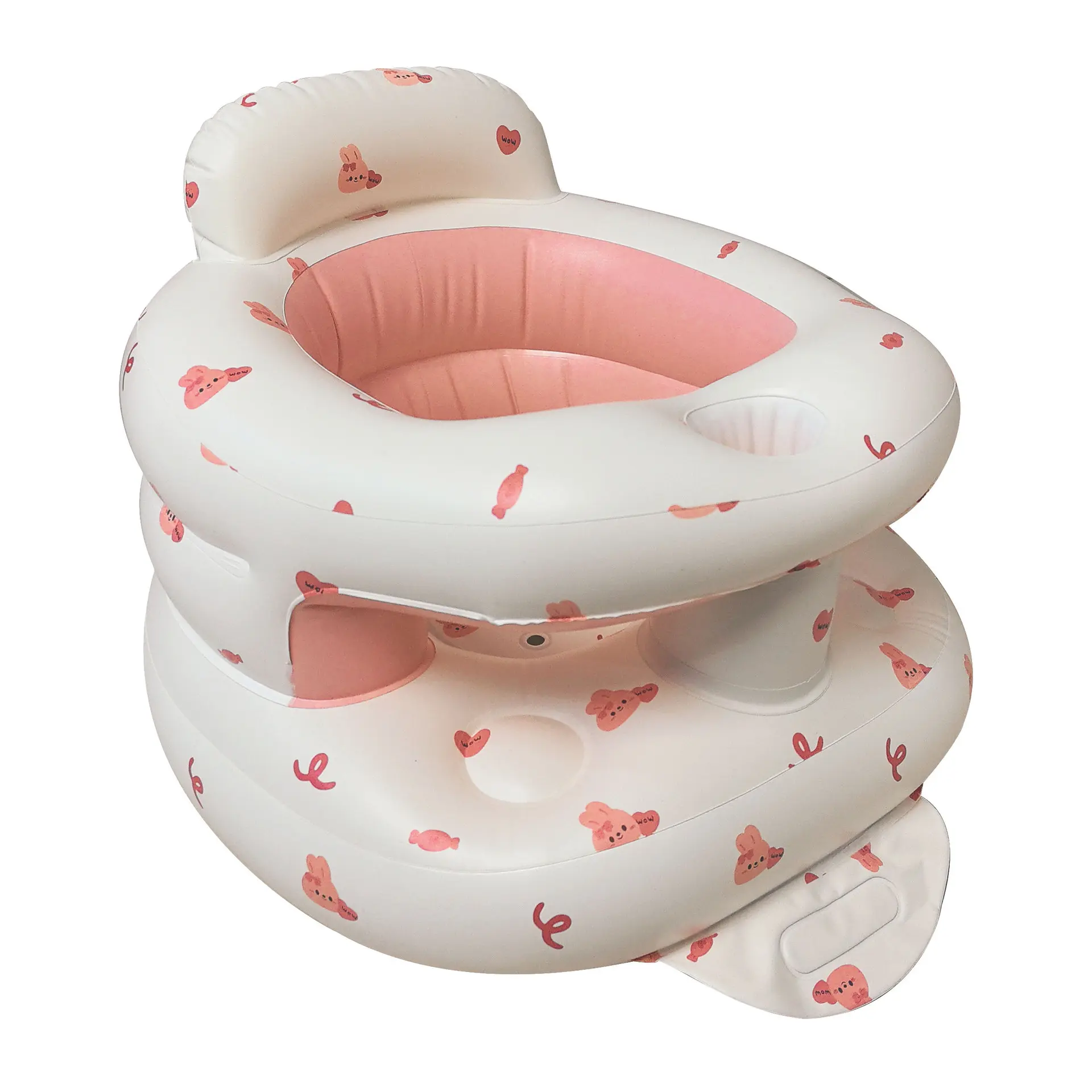 Baby-Safe PVC Plastic Inflatable Chair Seat, Built-In Pump for Quick Inflation, 3-36 Months Sit-Me-Up Floor Support, Portable Foldable Infant Option for Home & Travel sohochic sohochic sohochic sohochic