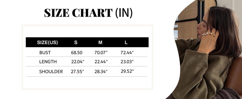 HVEWARM Women's Faux Suede Bomber Jacket Fall Winter Lapel Pilot Coat Casual Oversized Long Sleeves Zip Up Trendy Streetwear Outerwear Soft Luxe Look Classic Trendy Twist