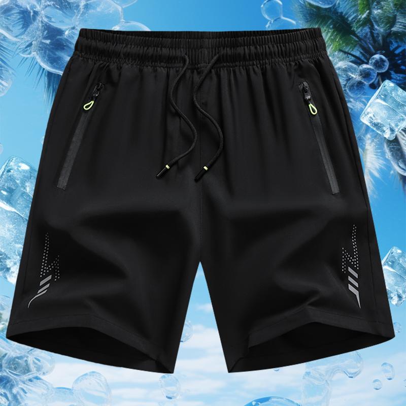 Men's Sports Casual Shorts Quick Dry Slight Stretch Breathable Shorts, Regular Fit, Zipper Drawstring, Perfect for Casual Everyday Wear workout gear