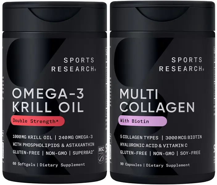 NEW Skin & Joint Bundle - Featuring Multi Collagen Peptides w/Biotin + Omega-3 Krill Oil