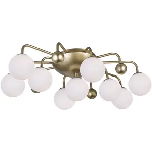 CWI Lighting Element LED 16 inch Sun Gold Flush Mount Ceiling Light 1125C24-9-268