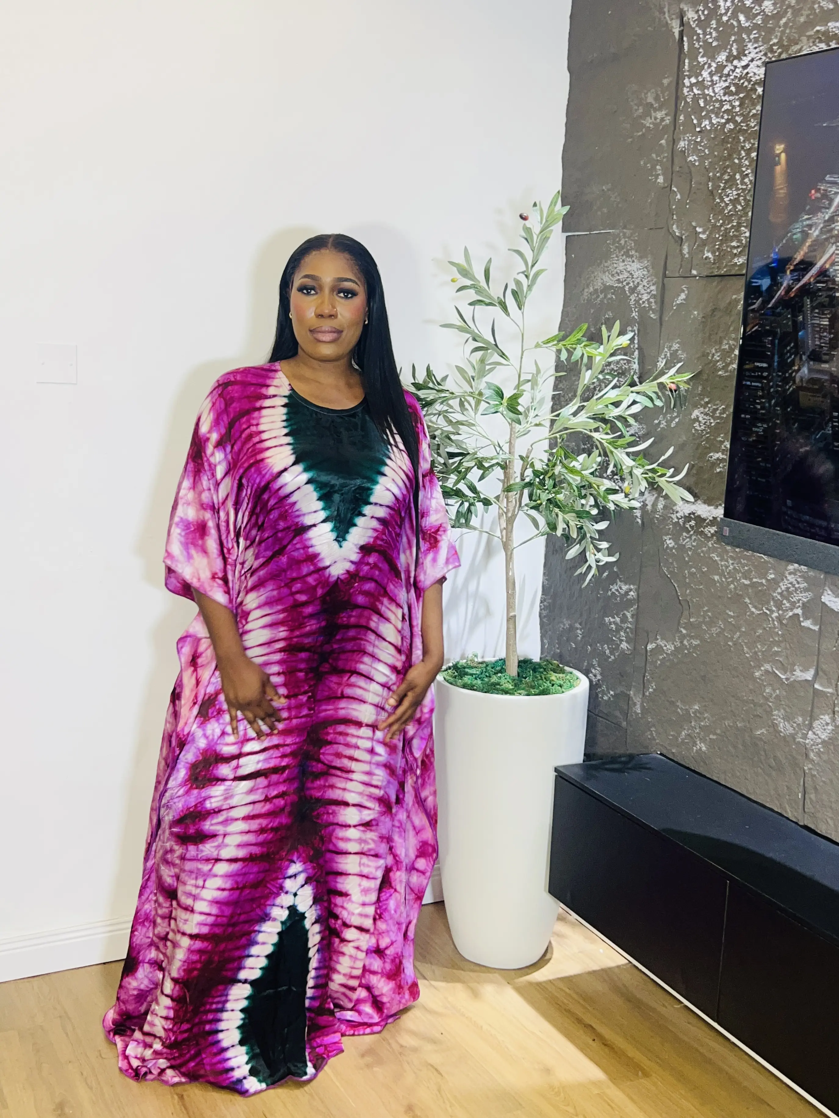 Zuri African bubu dress| Silk Kaftan| Tie Dye Kaftan| Tie Dye Boubou| bubu  dress| Silk Adire bubu Dress| Casual Wear | Summer Batwing Womenswear Chic  - TikTok Shop