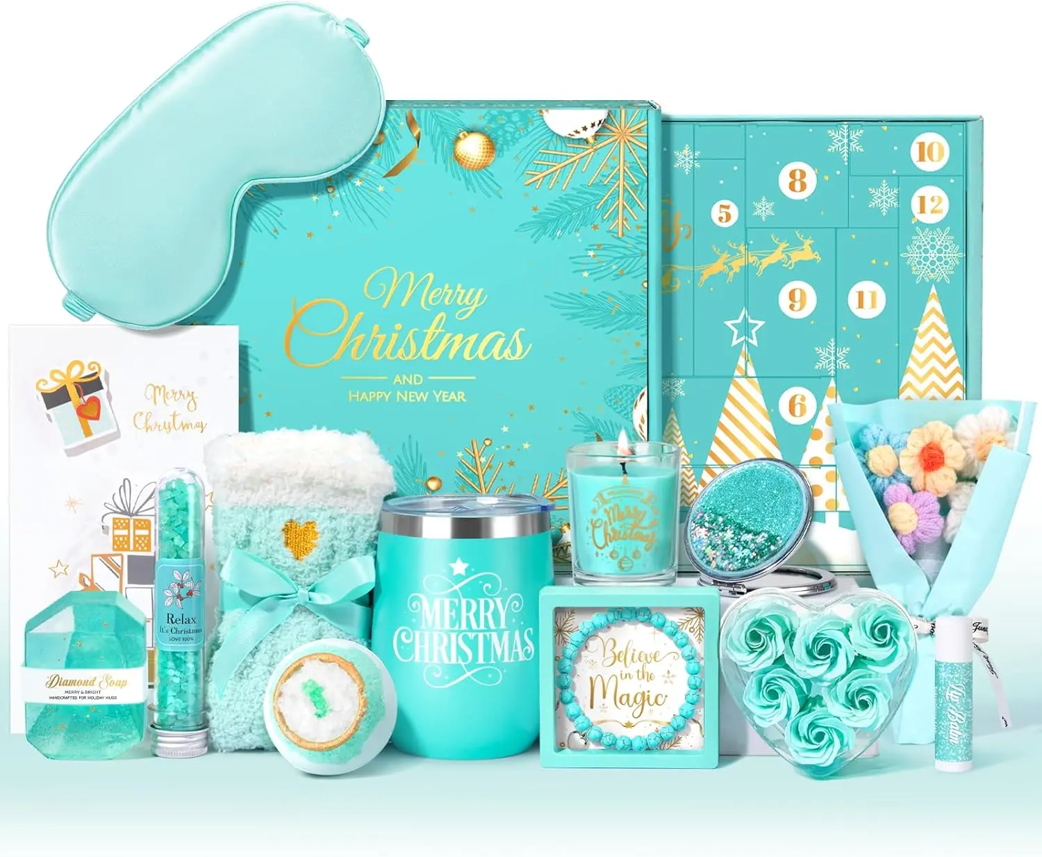 Halloween Fall Gift Beauty Advent Calendar 2025 for Women, 12 Days Box with Skincare and Spa Accessories – Adult Advent Calendar for Teen Girls & Ladies, Unique Relaxing Holiday Gift Set