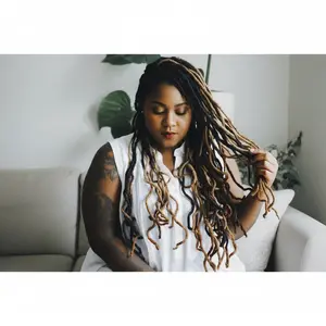 Handmade Real Human Hair Dreadlocks Extensions .8cm Sharpie Sized 10 Locs Bundle for Length & Repairs Realistic Look