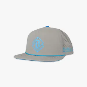 Diamond Tech Snapback Rope Hat -Gray/Volt Blue