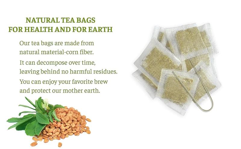 FreshDrinkUS, Premium 55 Fenugreek Tea Bags, 100% Natural & Pure from Fenugreek. Fenugreek Herbal Tea. Made with Natural Material Tea Bags. No Sugar, No Caffeine, No Gluten, Vegan.