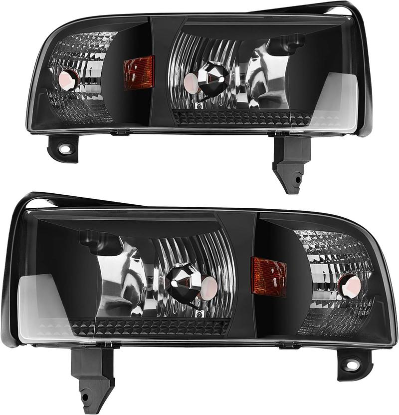 YITAMOTOR Headlight Assembly Compatible with 1994-2001 Dodge Ram 1500/1994-2002 Dodge Ram 2500 3500 (without DRL)