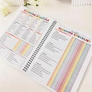 【ADHD Cleaning Planner】 A4 Size Daily Schedule & focus Checklist Notebook for Home Office & Dorm Use Durable Cover Smooth Pages Office Stationery Essential - Plannerbook