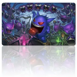 PKM Geengar Dark Monster Playmat TCG CCG Anime Desk Mat Mousepad Trading Card Game Mat