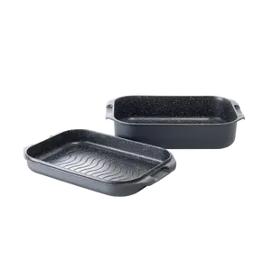 Cuisine::pro® GRANITE™ Roaster with Grill 6.5 Qt.