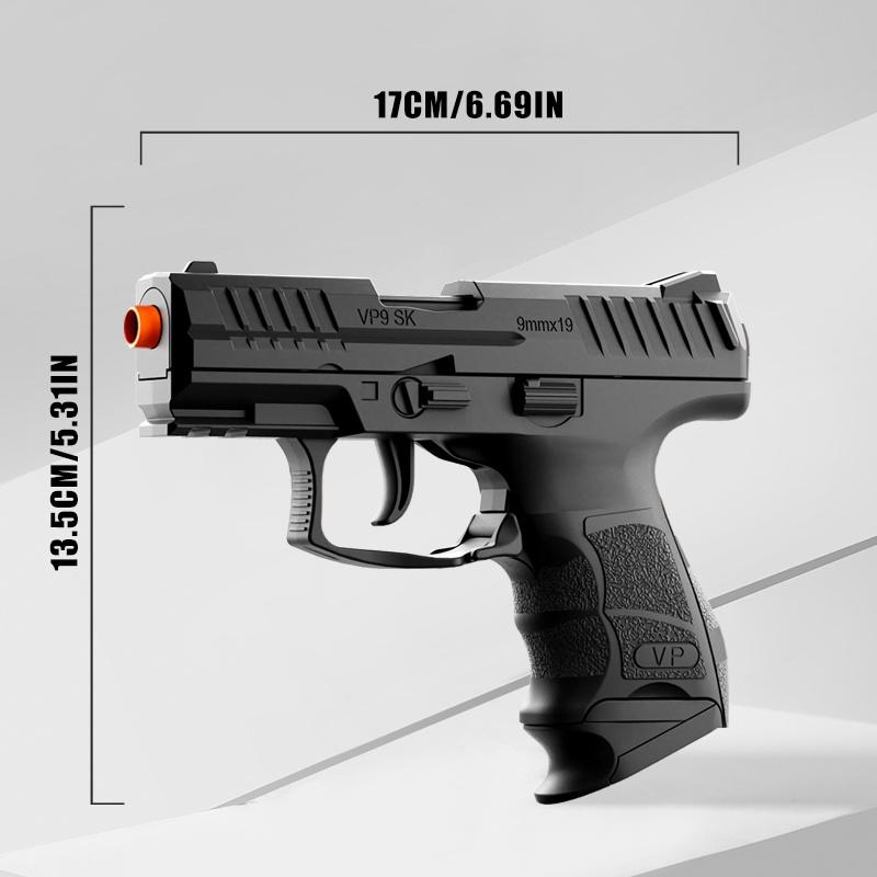 VP9 New Toy Gun [Upgraded Version] Shell Throwing, Outdoor Sports Use, Perfect Gift Choice [Black]