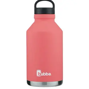 Bubba 64 oz. Stainless Steel Rubberized Wide Mouth Growler - Electric Berry - Drinkware Water Bottles Flasks Portable Tumbler