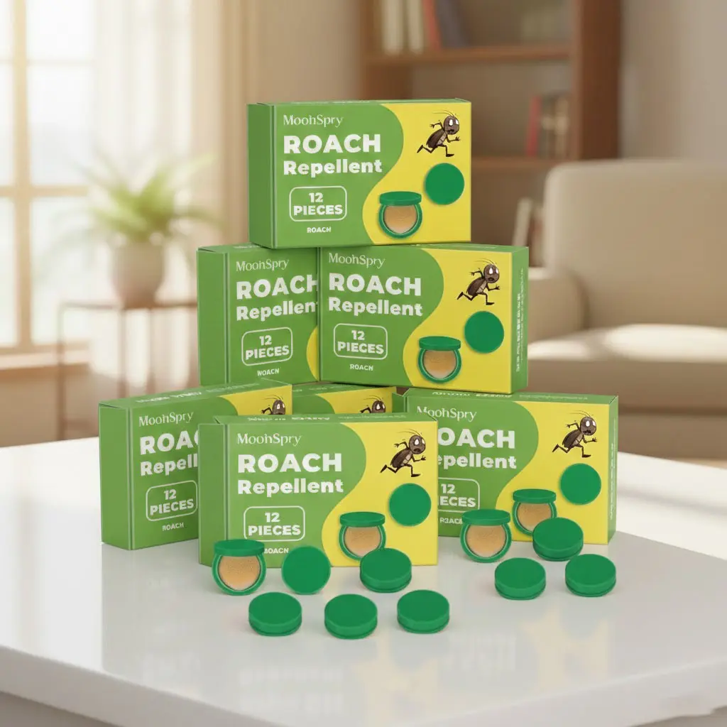 MootSpry 8-Pack Roach Repellent Gel Bait Station, Discreet Cockroach Killer for Kitchens & Bathrooms, Long-Lasting Cockroach Control Deterrence
