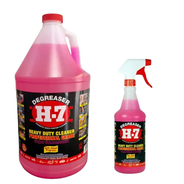 H-7 Heavy Duty Degreaser 1 Gallon / 32 Oz | Professional Concentrated Cleaner for Engines, Tires & Grease Removal