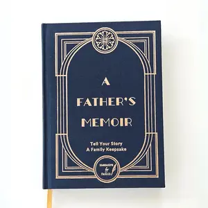 A Father's Memoir: Tell Your Story Book - Dad's Life Story Memoir Book - Linen Hardcover with 110 Questions for Dads & Grandpas - Portable Men's Daily Devotional Journal - Perfect Gift for Birthdays, Christmas, or Father's Day