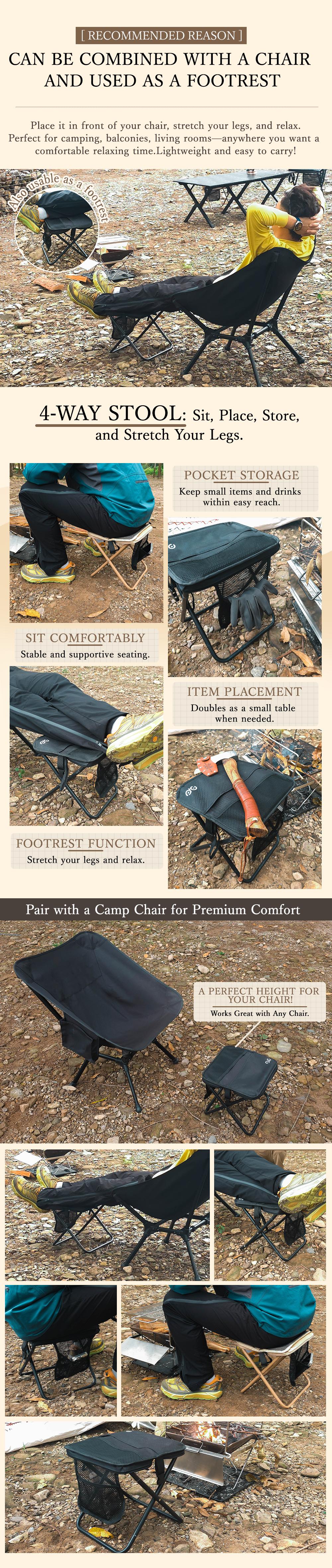 summervibes】Camdoor Upgraded Foldable Stool - Ultra Lightweight