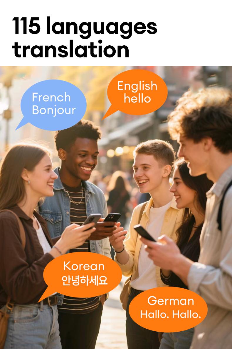 HYUNDAI X1 Pro Wireless Headphones with Detachable Full Color LCD Touch Screen Support 169 Languages Bluetooth Translation Function AI Assistant & Smart Chat