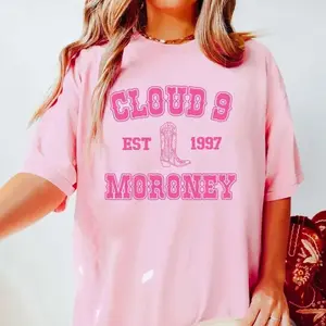 Youth & Adult Megan Moroney Cloud 9 Est 1997 Graphic T-Shirt, Unisex T-Shirt Pink Country Western Concert Fan Merch Gift