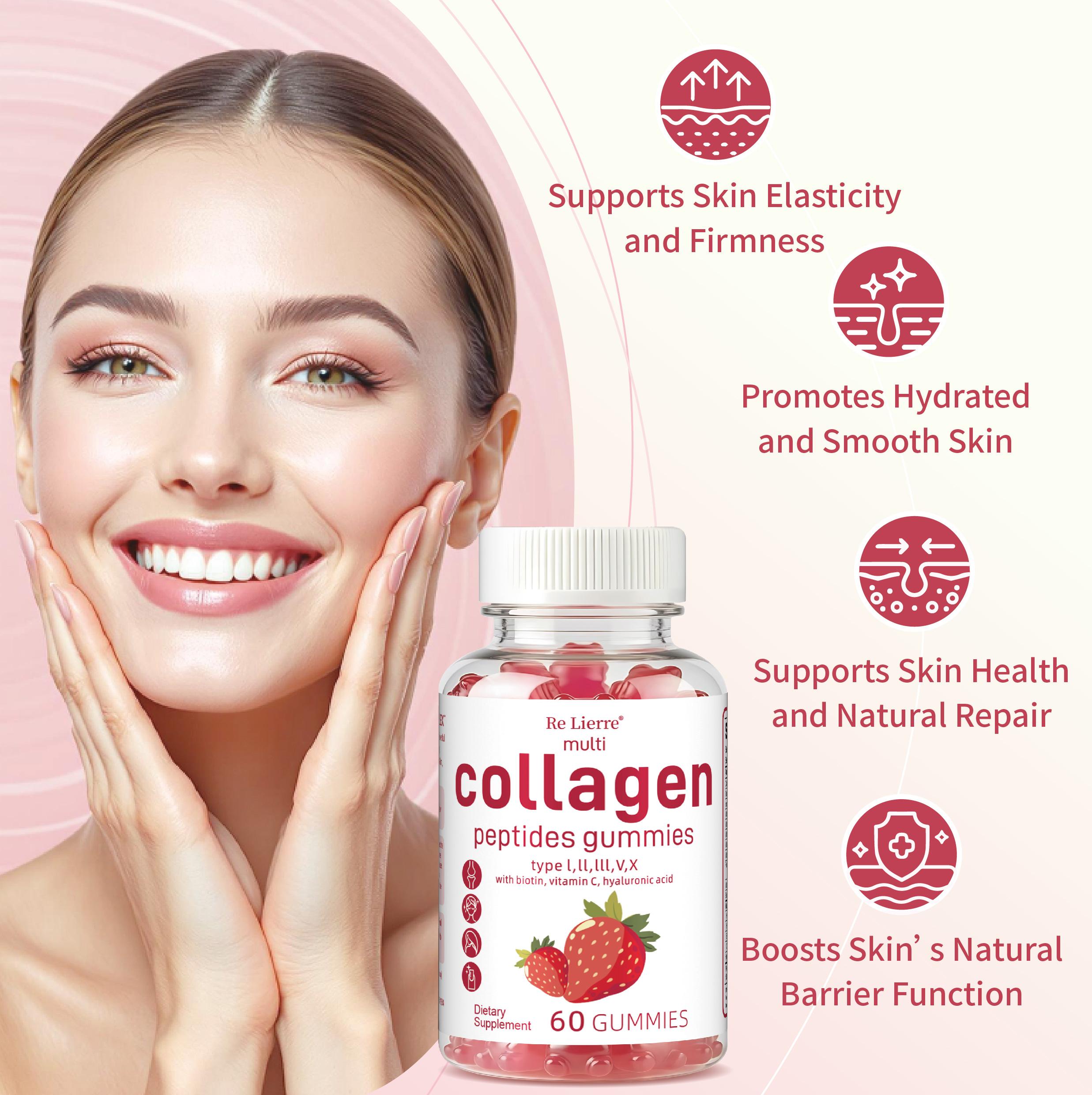 3 Bottles Re Lierre Collagen Peptide Gummies for Women & Men Sugar-Free 1500mg Protein Types I II III V X 5000mcg Biotin Methylated B12 Vitamins A C D E B8 for Skin Hair Nails Bone 60 Gummies 3 Bottles Re Lierre Collagen Peptide Gummies for Women & Men Sugar-Free 1500mg Protein Types I II III V X 5000mcg Biotin Methylated B12 Vitamins A C D E B8 for Skin Hair Nails Bone 60 Gummies