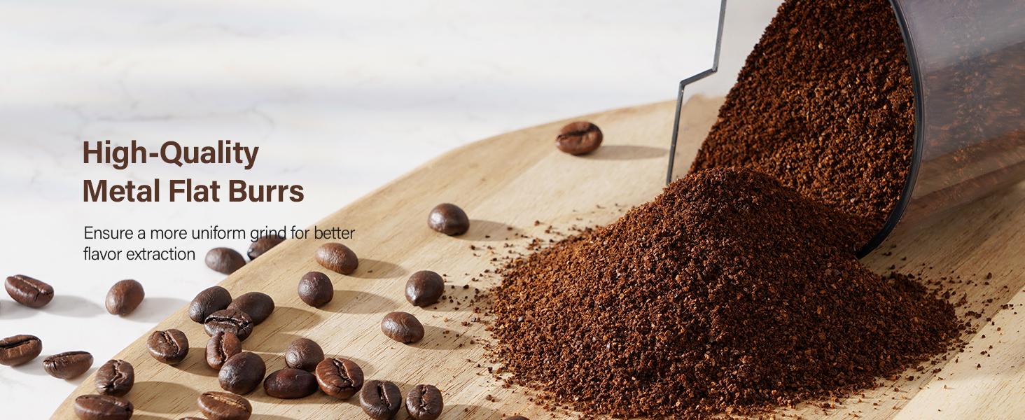 SHARDOR Burr Coffee Grinder 3.0, 32 Grind Settings for Espresso, Pour Over, Drip, and French Press, Adjustable Timer, Easy-Clean Chamber for Home Brewing