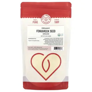 Pure Indian Foods Organic Fenugreek Seed, Ground, 8 oz (226 g)