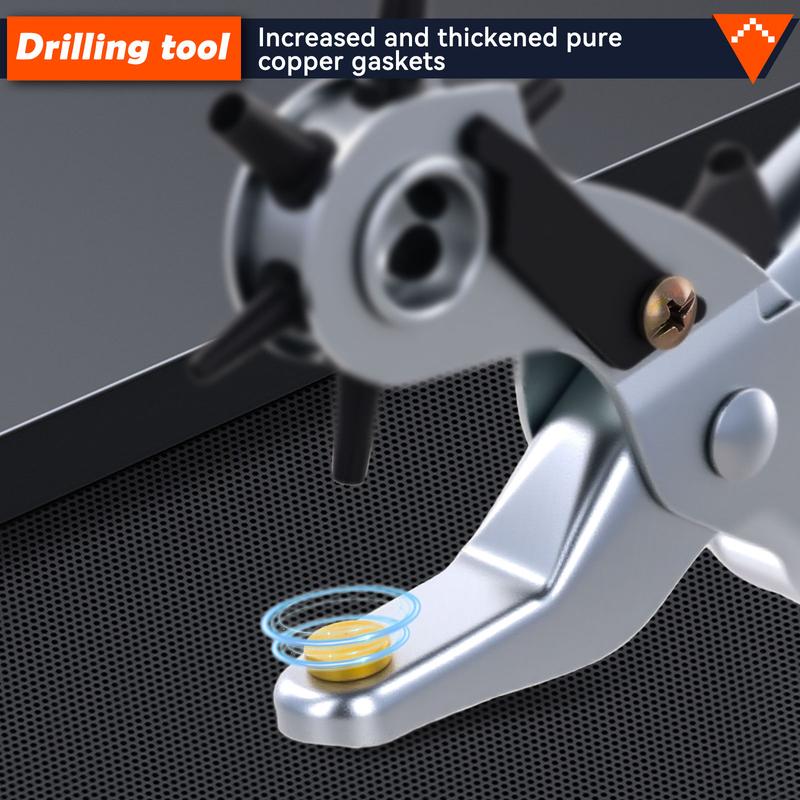 Multifunctional Belt Hole Punching Tool, Professional PU Leather Paper Hole Punching Tools, Portable Handheld Hole Punch for Home & Daily Industrial Use