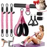 homimanor Upgraded Pedal Workout Bands Set with Handles - 90LB Adjustable 3-Tube Glute Leg Bands, Wear-Resist Cover, Adjustable Strap, Glutes Workout Equipment, Strength Training Accessory for Home Gym Lower Body Core Fitness, Portable Gear for Men