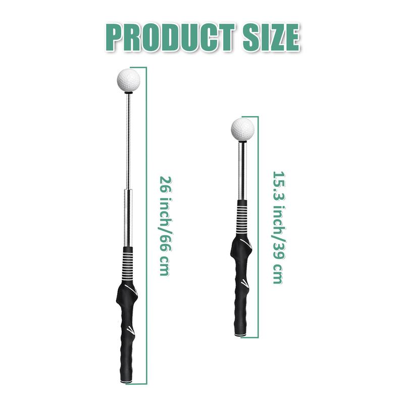 Arttodo Telescopic club, Retractable Golf Swing Training Aid, Click Sound Stick Trainer,  Golf Warm Up, Grip, Strength, Tempo Training Aids, Golf Gift