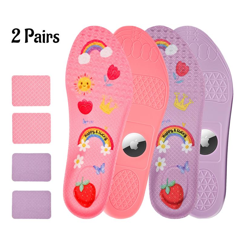 2026 Airtag Tracking Insoles for Kids Anti-lost Shoe For Toddlers Pad Comfortable Kids' Airtag Insoles - 2 Pairs Securely Hidden Holder Footwear Shoe Inserts for AirTag Tracking Device