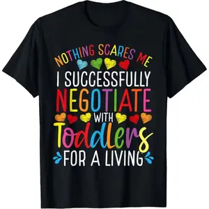 Soft Cotton 'Childcare Teacher' Graphic Tee - Short Sleeve, Round Neck | Perfect Gift for Daycare Providers & Parents | Machine Washable