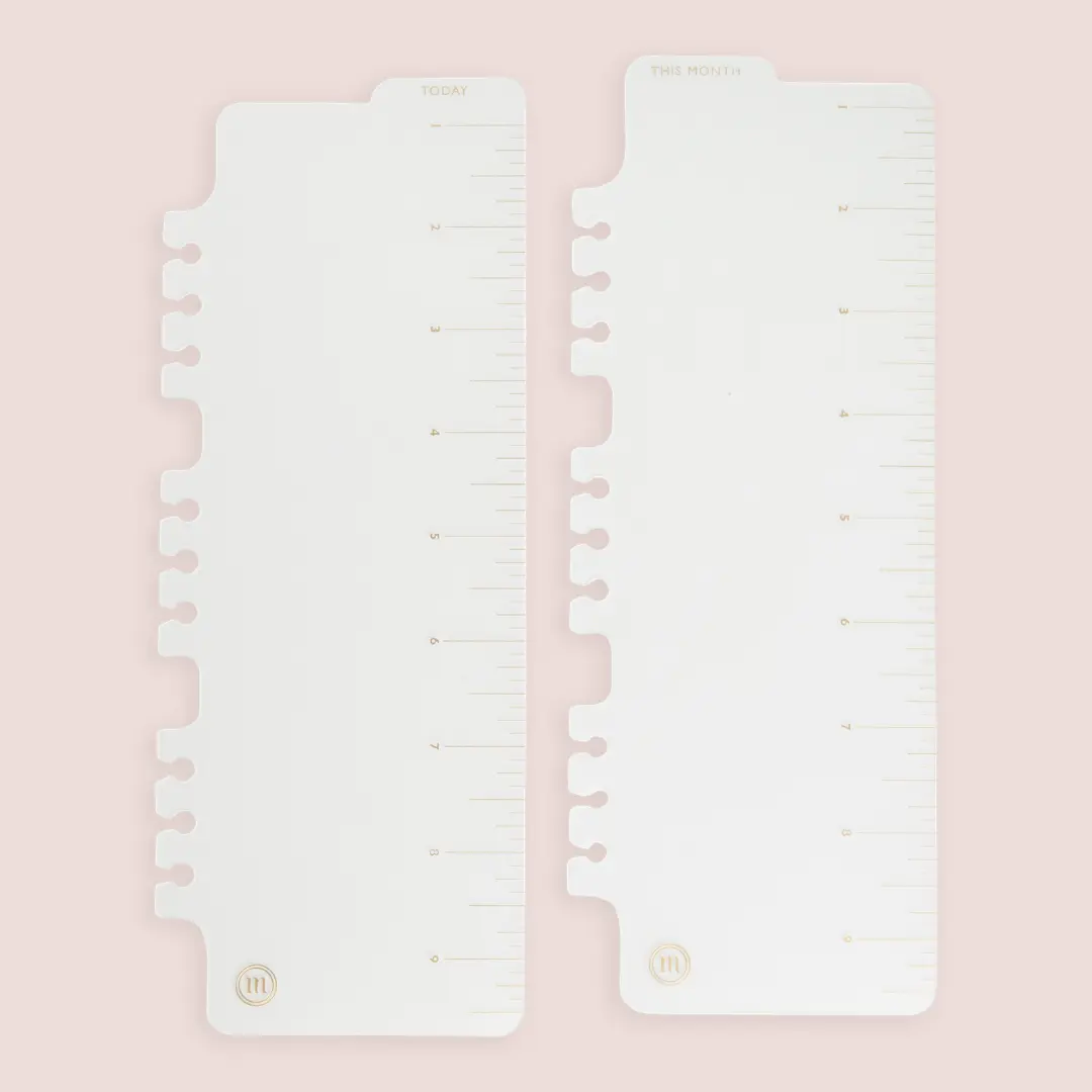 Snap-In Bookmarks, 2-Pack Office Stationery Index Markers for Spiral Planners Adhesive Tabs Reusable Labels