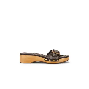Coach Margot Wooden Sandal in Oak & Maple Coach Margot Wooden Sandal in Oak & Maple
