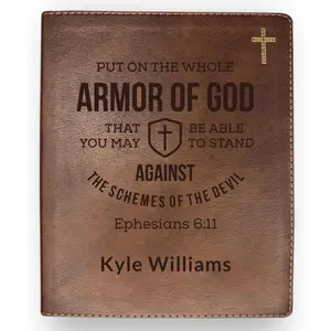 Custom NIV Brown Standard Size Journaling Holy Bible Medium Print | Ephesians 6:11 - TIktok