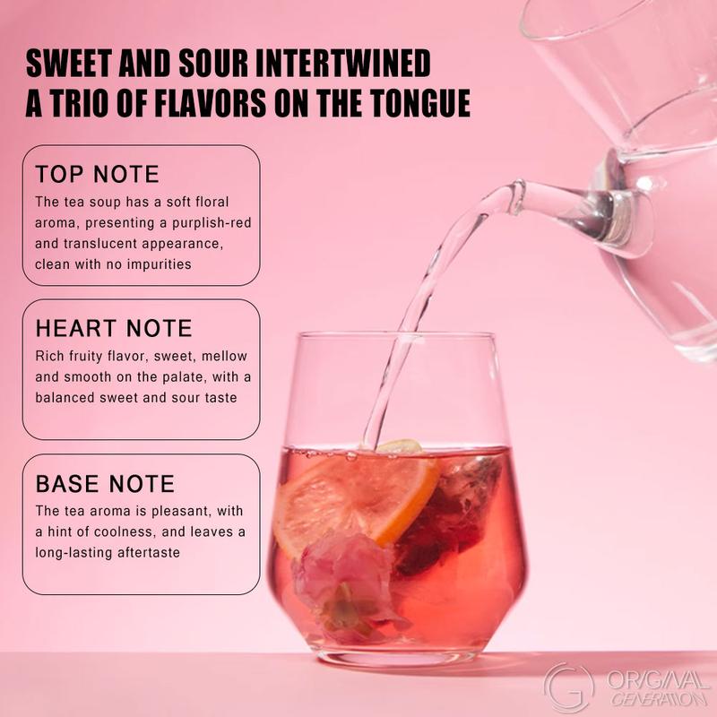 Beauty Tea Lemon Rose Oolong Tea Summer Limited Edition  (7.5g×10packs) With Lemon,Apple,Dragon Fruit,Pear,Oolong Tea,Rose,Citronella,Mint