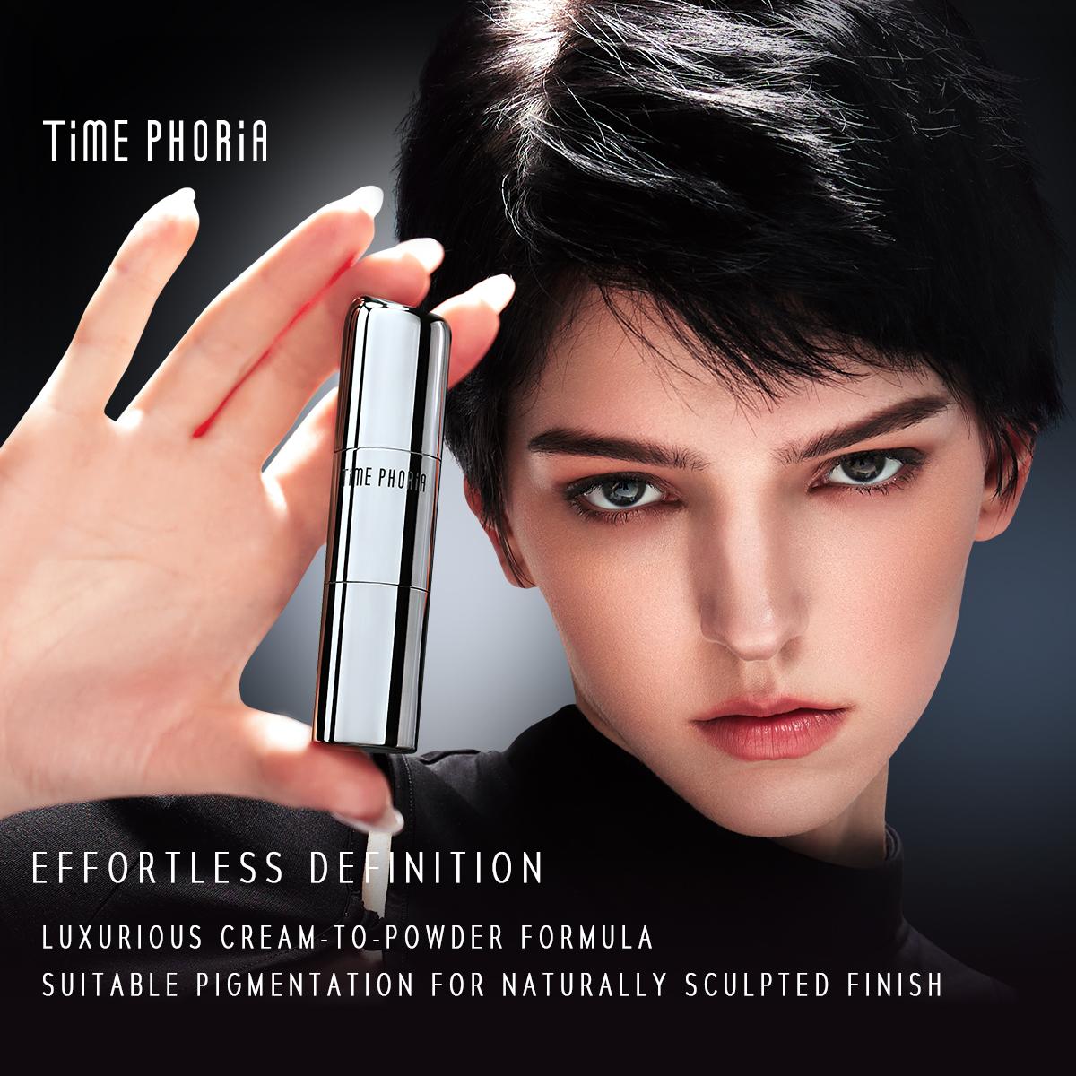 [TIMEPHORIA] Eclipse Spark 2-in-1 Cosmetic Face Contour Stick - 7g Smooth Brush-Applicable Flawless Blend Highlighter for Summer Vibes,back to school