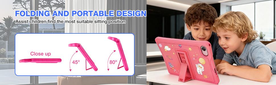 Redbeat B2 tablet for kids, 10.1-inch Android 15 (4+12ext)GB + 64GB, 5G, WIFI, parental controls, protective case, dual cameras, child protection, eye protection, eco-friendly materials, Christmas gift.