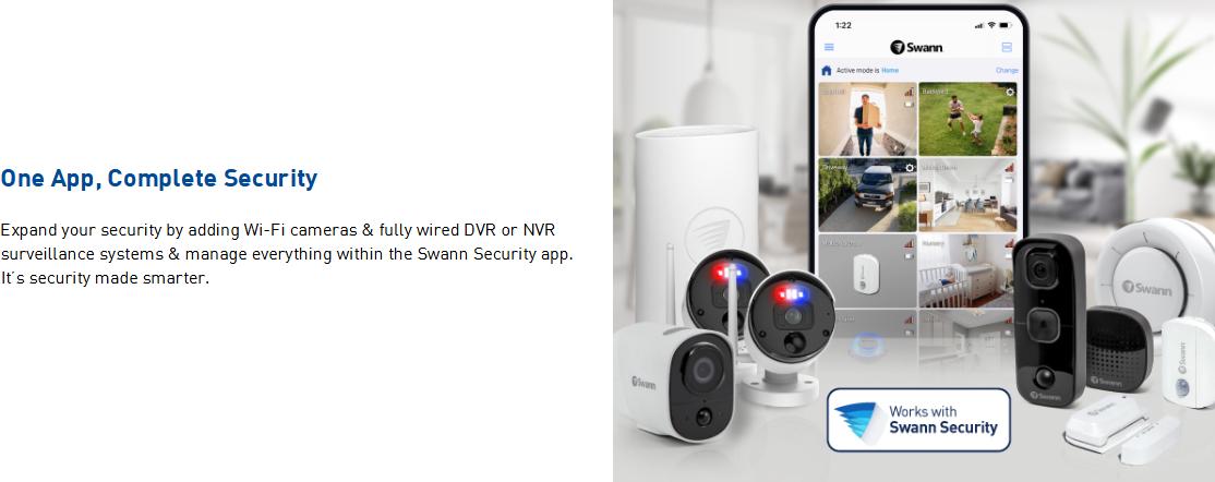 Swann AllSecure4K Wireless Security Kit with 3X Wire-Free Cameras & NVR Tower