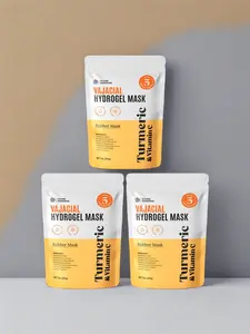 Divine Derriere DOWN THERE CARE - GET GLEAMIN 10-MINUTE VAJACIAL MASK - Hydrogel Mask with Turmeric & Vitamin C (3-Pack) COMPLETE KIT - Hydrating Facial & Vajacial Masks for Post Wax, Shaving Bikini Area Skin Care Repair, Hydrate Hydro jelly Peel-off Mask