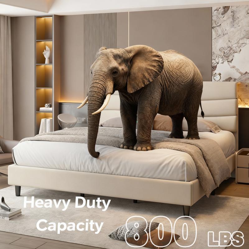 【Sturdy & Fit Snugly】Raybee Modern & Quiet Luxury Upholstered Queen Bed Frame with Adjustable Headboard【Frame ONLY,No Box Spring Needed】Center Support &Noise-Free Wooden Slats,Storage Space & Built-in Charging Station,Heavy Duty&Easy Assembly,best value 【Sturdy & Fit Snugly】Raybee Modern & Quiet Luxury Upholstered Queen Bed Frame with Adjustable Headboard【Frame ONLY,No Box Spring Needed】Center Support &Noise-Free Wooden Slats,Storage Space & Built-in Charging Station,Heavy Duty&Easy Assembly,best value