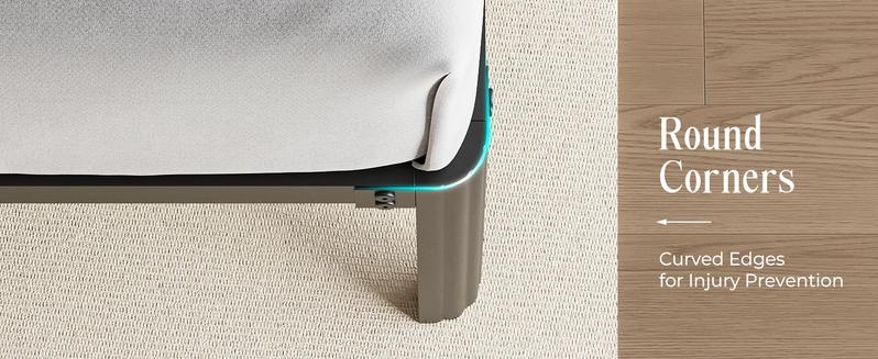 XUKIL Twin Bed Frames, 14 Inch Heavy Duty Metal Bed Frame Twin Size,No Box Spring Needed/No Shaking/Noise Free/Easy Assembly,Apartment Furniture