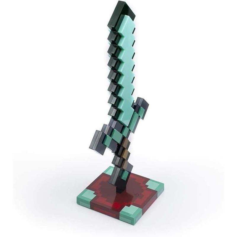 Diamond Sword Night Light Ornament, Color Changing Sword Game Accessory Gift Toy Model Table Lamp Decoration Christmas Gift