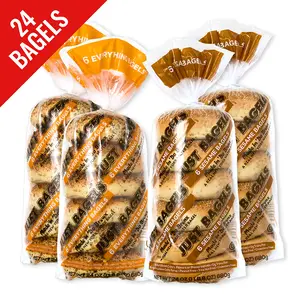Just Bagels 12 Everything and 12 Sesame Bagels, Non-GMO 24 Authentic New York Style Bagels