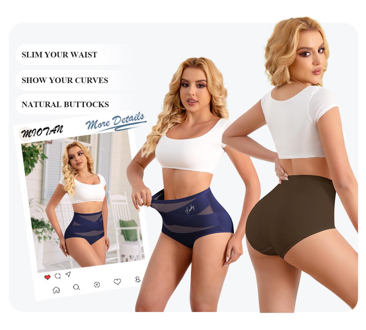 【NEW COLORS】Morelect 3/5/8 Pack High-Waisted Letter Print Underwear,Cross Support Tummy Control Panties for Women,Breathable Slimming Underwear for Women, All-Season Comfy Daily Wear. Casual Bridal Basic Minimalist Lingerie. SpringStatements